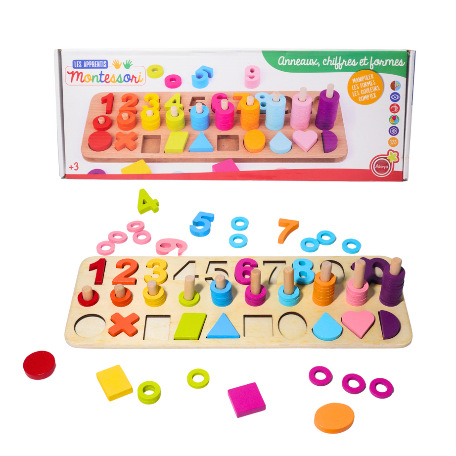 3-in-1 Montessori Puzzle Board for Kids