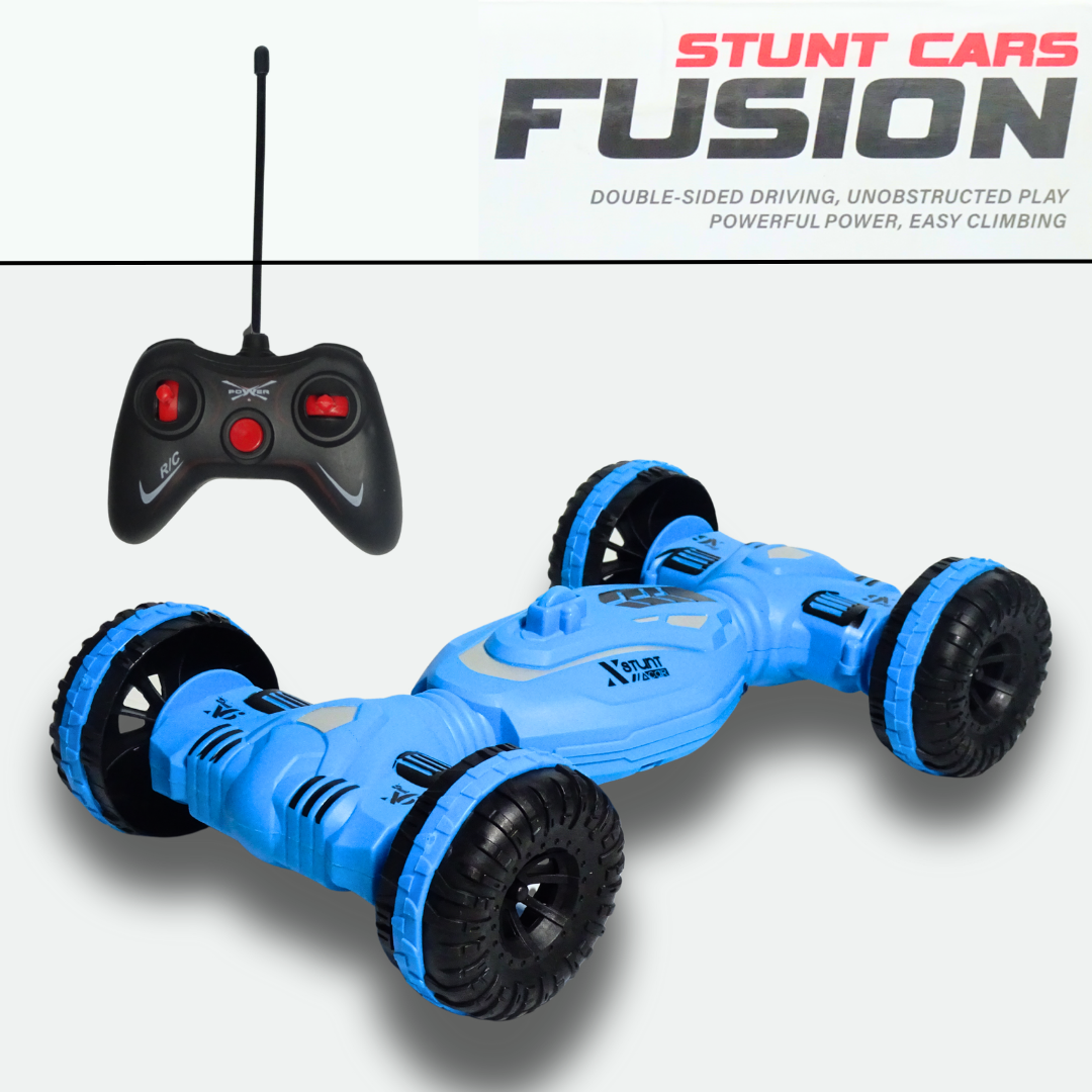 Stunt Cars Fusion – 360° Rotating & Two-Sided Driving RC Car | KidsBestie(Random colours)