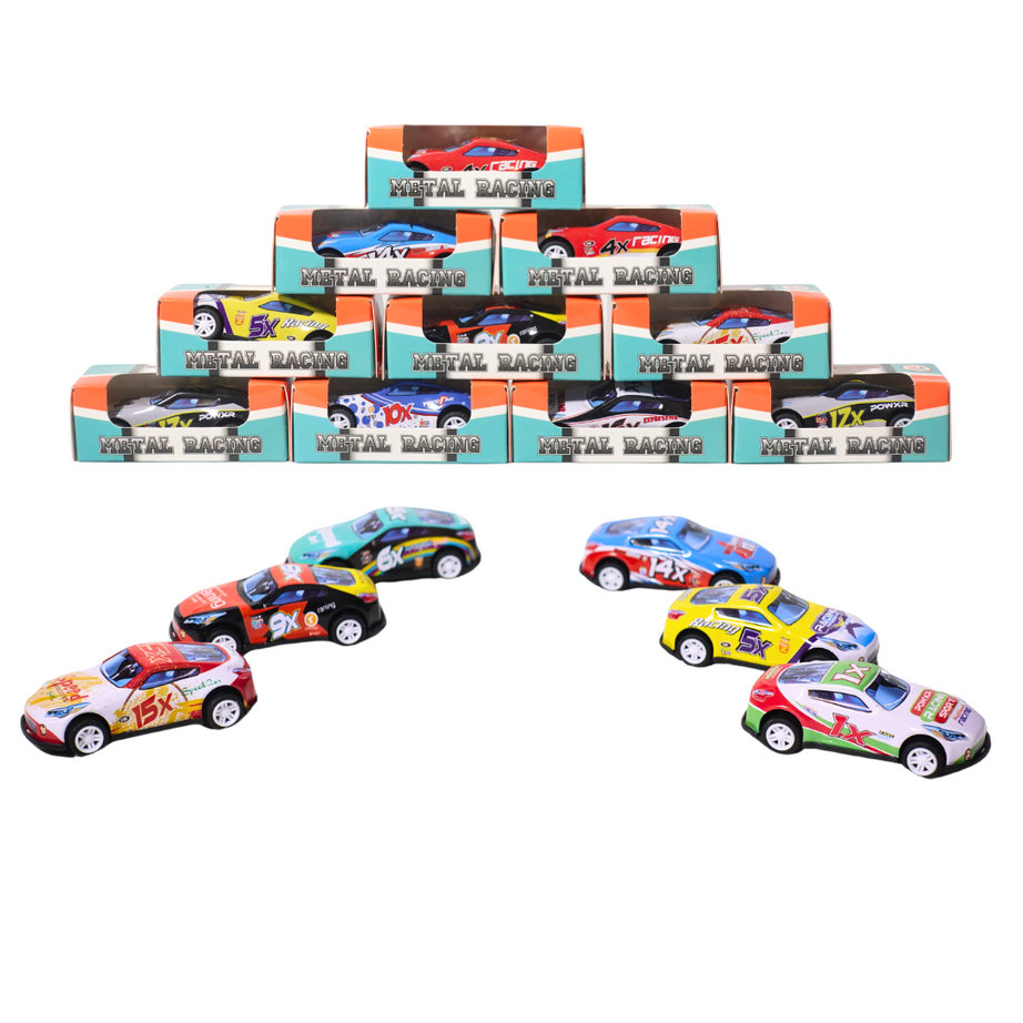 Pull Back Cars for Kids (Set of 10)