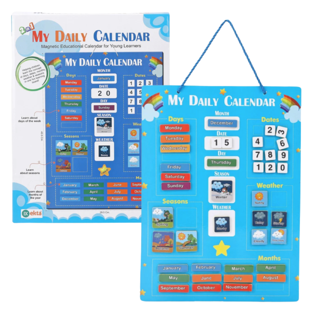 2-in-1 My Daily Calendar – Magnetic Educational Calendar | KidsBestie