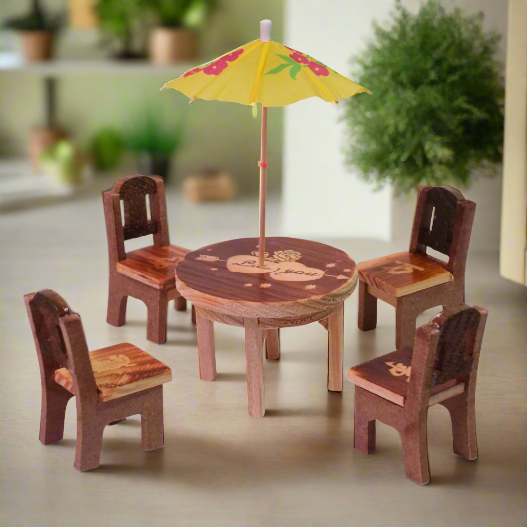 Miniature Chair and Table Set for Kids