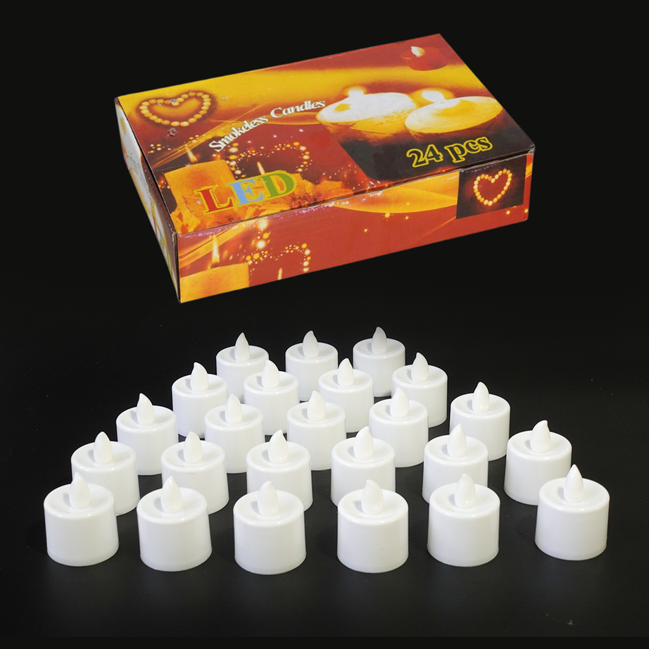 Diwali Smokeless Decorative Candles Led, Perfect for Gifting-24Pcs