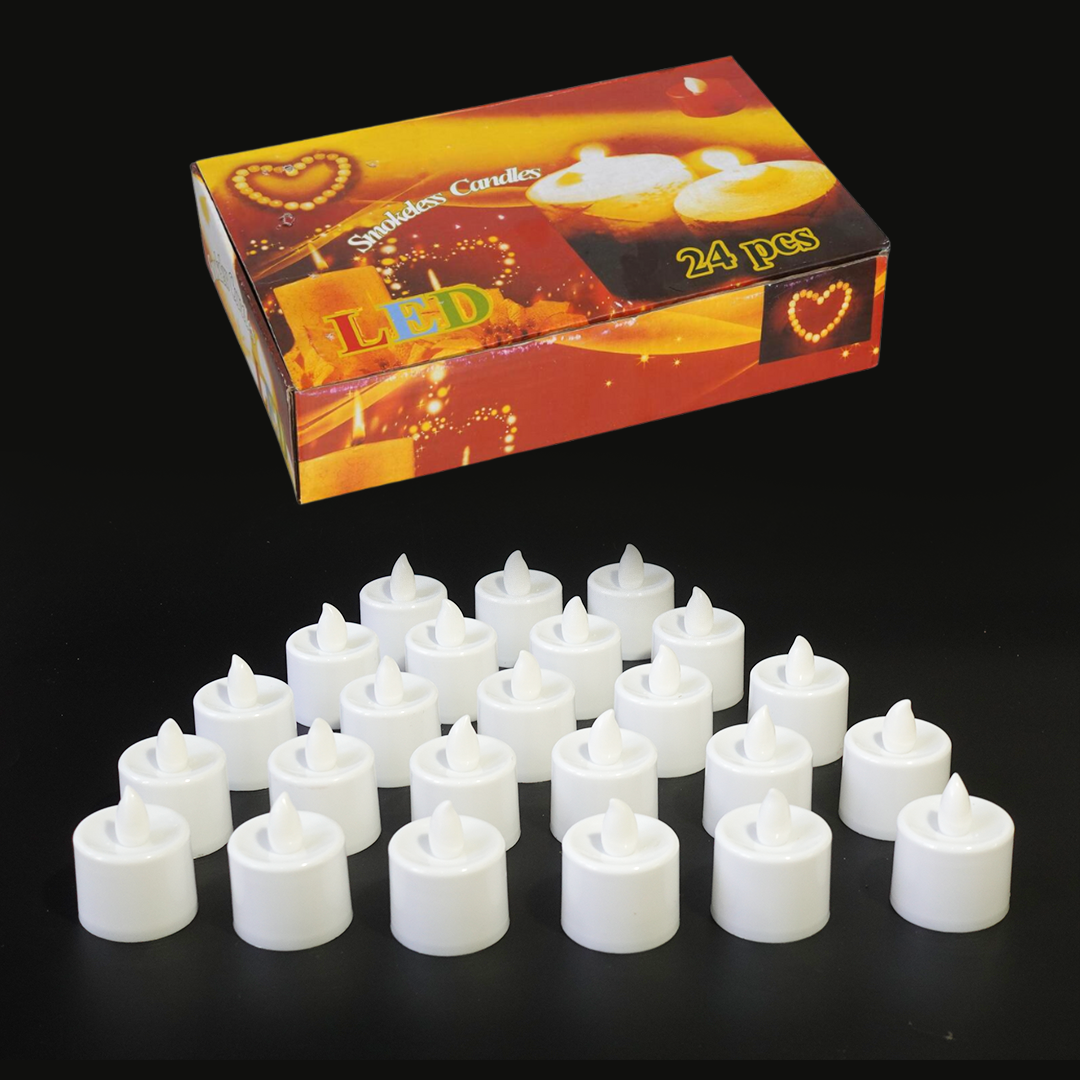 Diwali Smokeless Decorative Candles Led, Perfect for Gifting-24Pcs