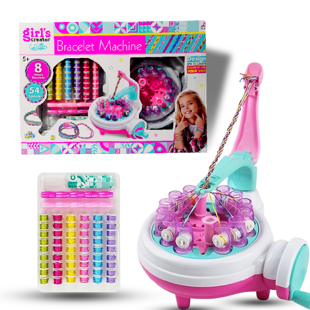 Bracelet Making Machine | DIY Jewelry Craft Kit for Kids | Creative Bead & Thread Bracelet Maker