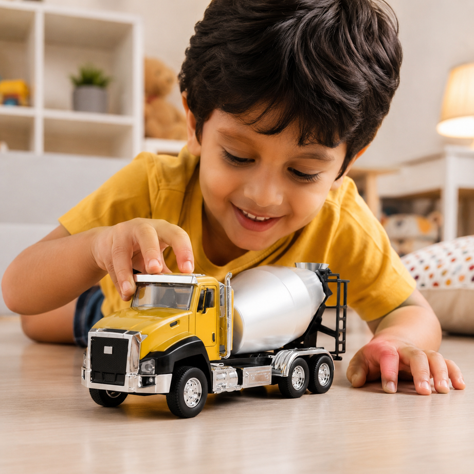 1:50 scale diecast cement mixer toy truck