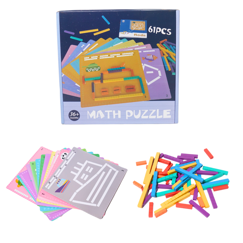 61 Pcs Math Puzzle for Kids Age 3+