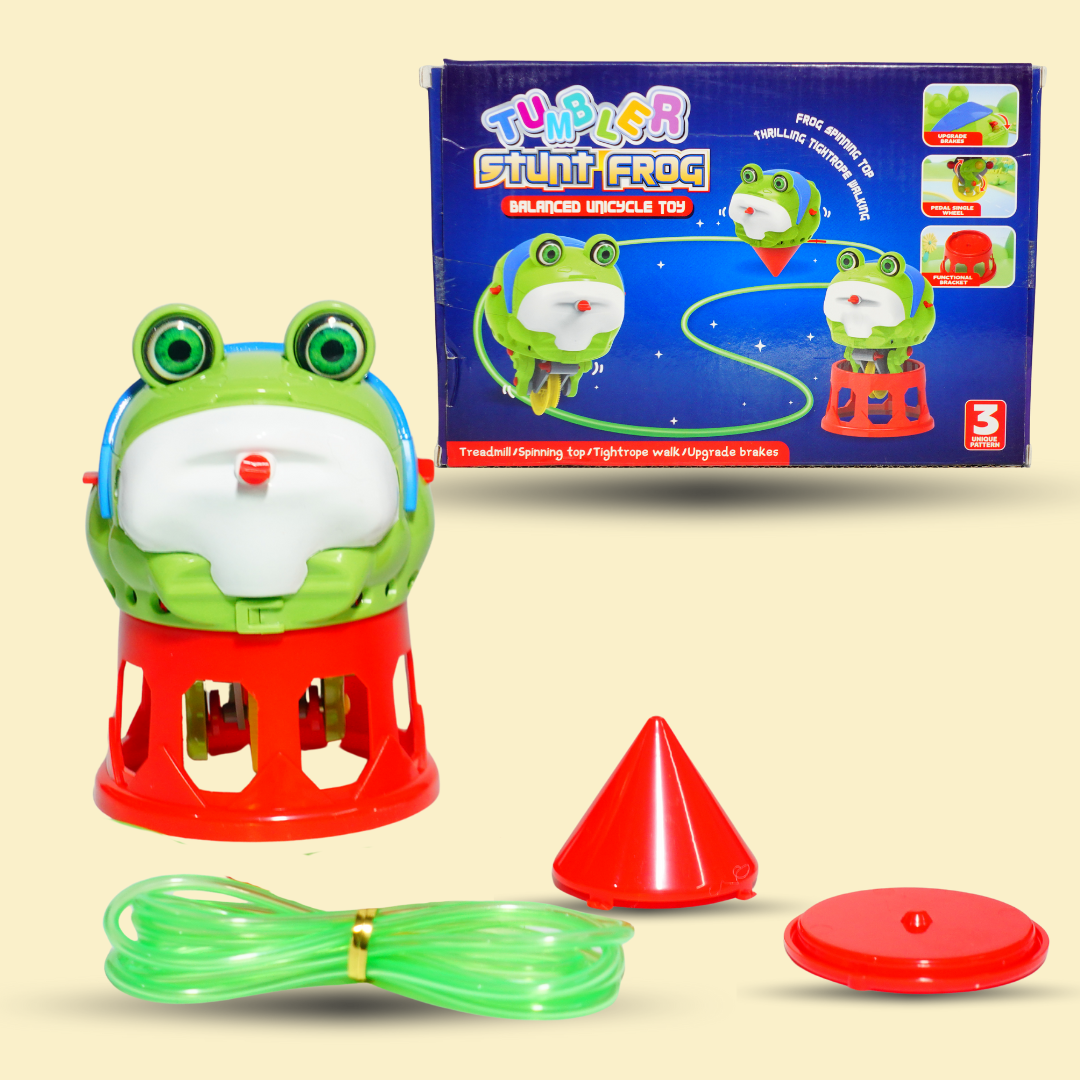 Tumbler Stunt Frog Toy | Self-Balancing Flip and Jump Frog | Funny Action Toy for Kids