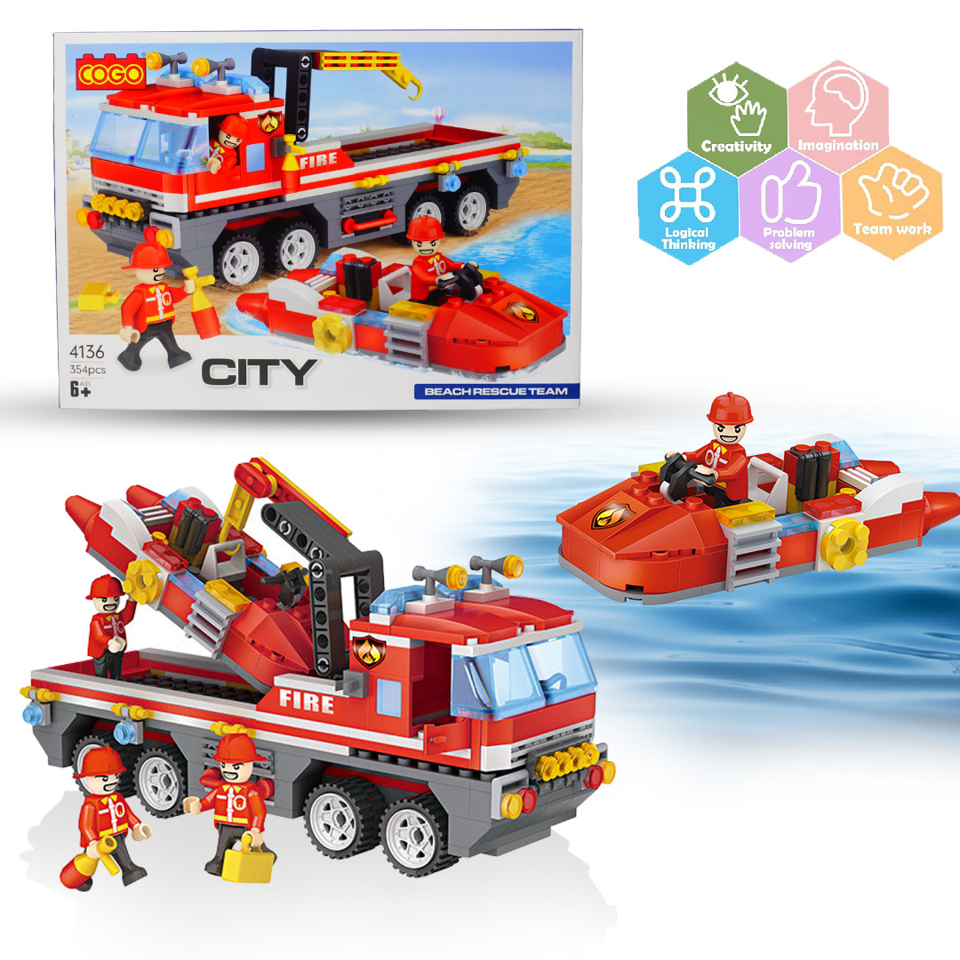 LEGO Fire Rescue Set | Build &amp; Play Firefighter Adventure Toy for Kids[354Pcs]