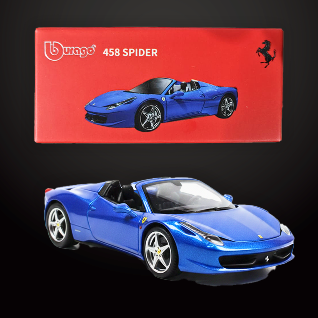 🏎️ Bburago Ferrari 458 Spider 1:64 Scale Die-Cast Model | Official Licensed