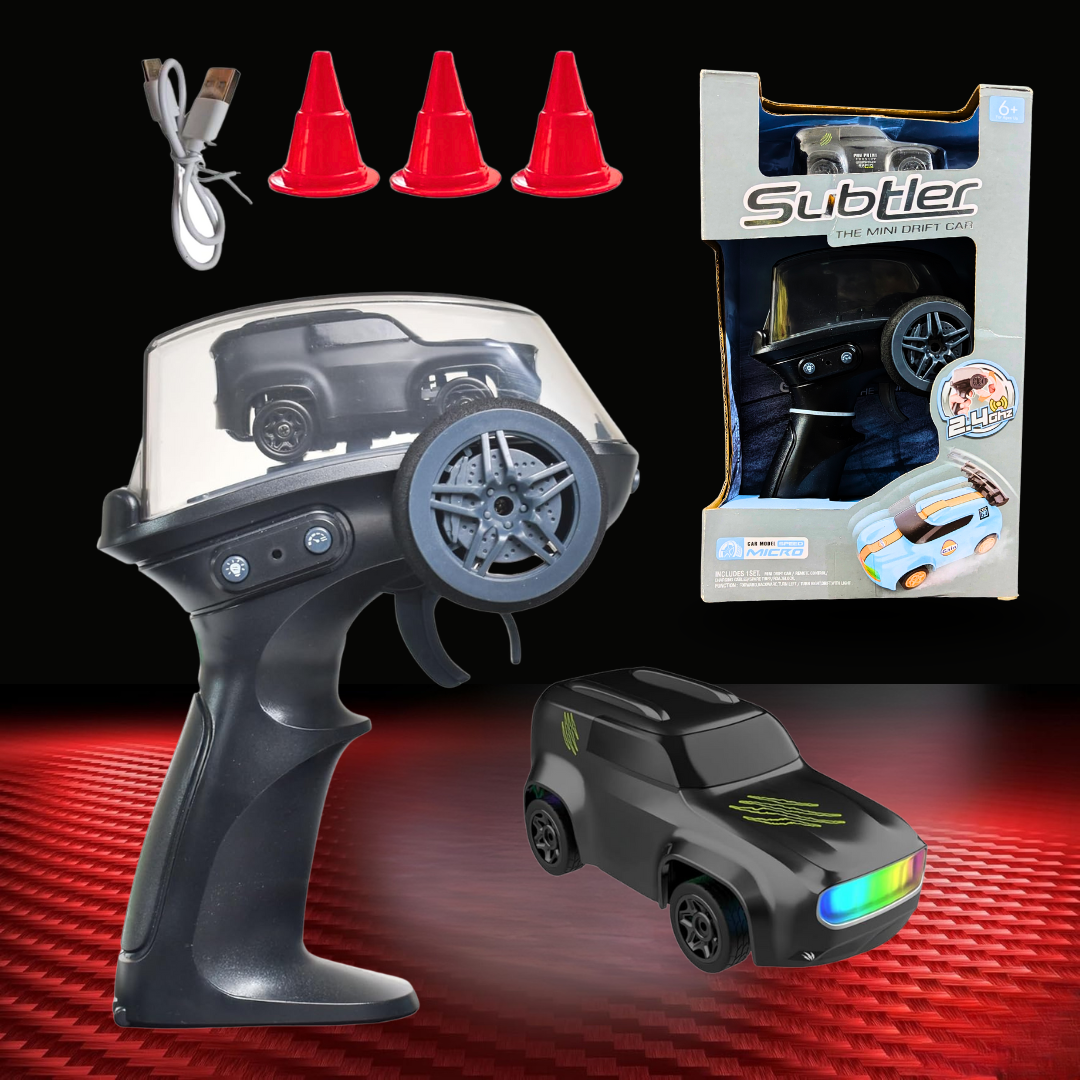 Dash Remote Control Car | 2.4Ghz, 1:64 Scale | Rc Cars, Remote Control Car Toy, Rc Drifting Cars, Interchangable Wheel Sleeves, 4 Light & 2 Speed Modes