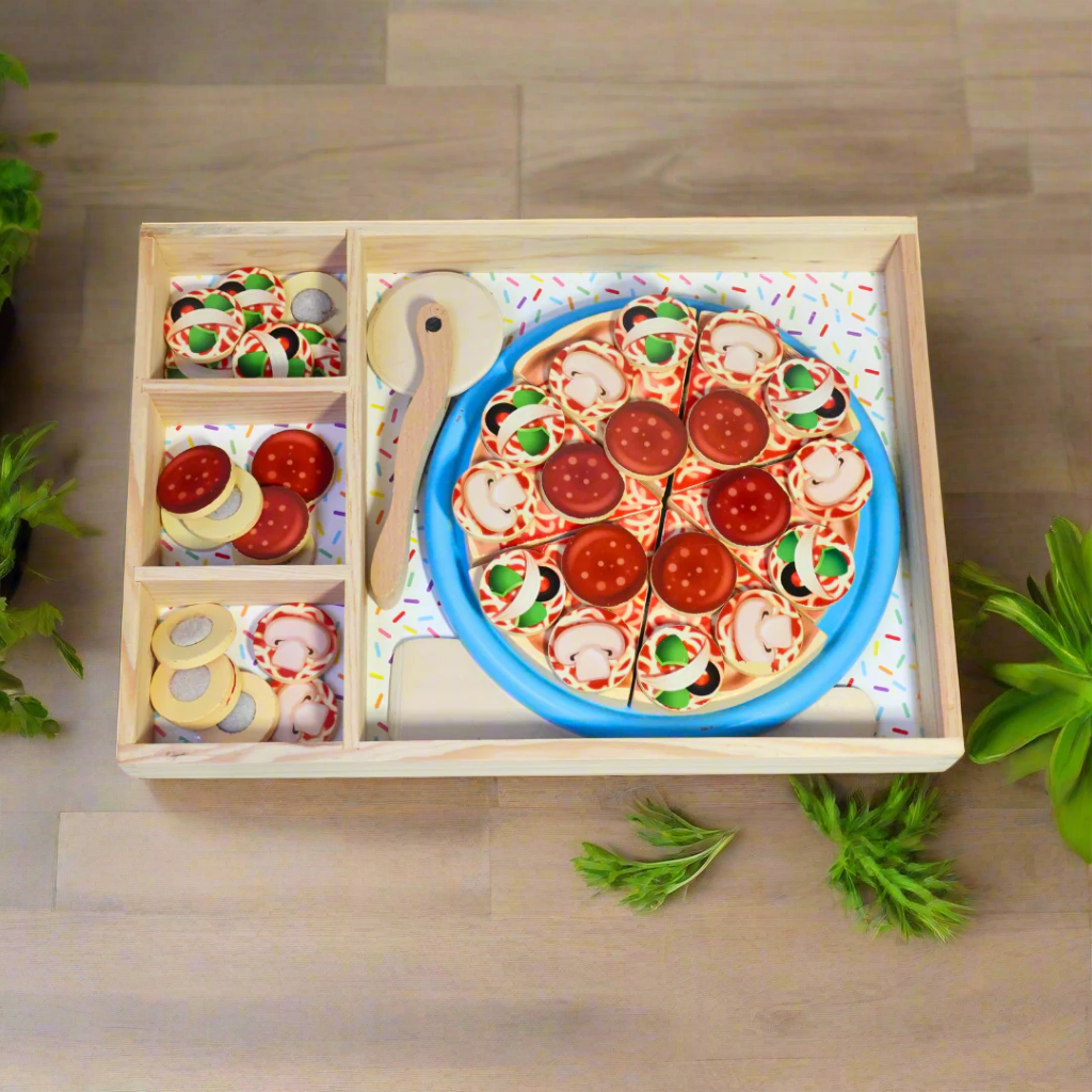 Pizza Making Set, Mix-n-Match Toppings for Kids