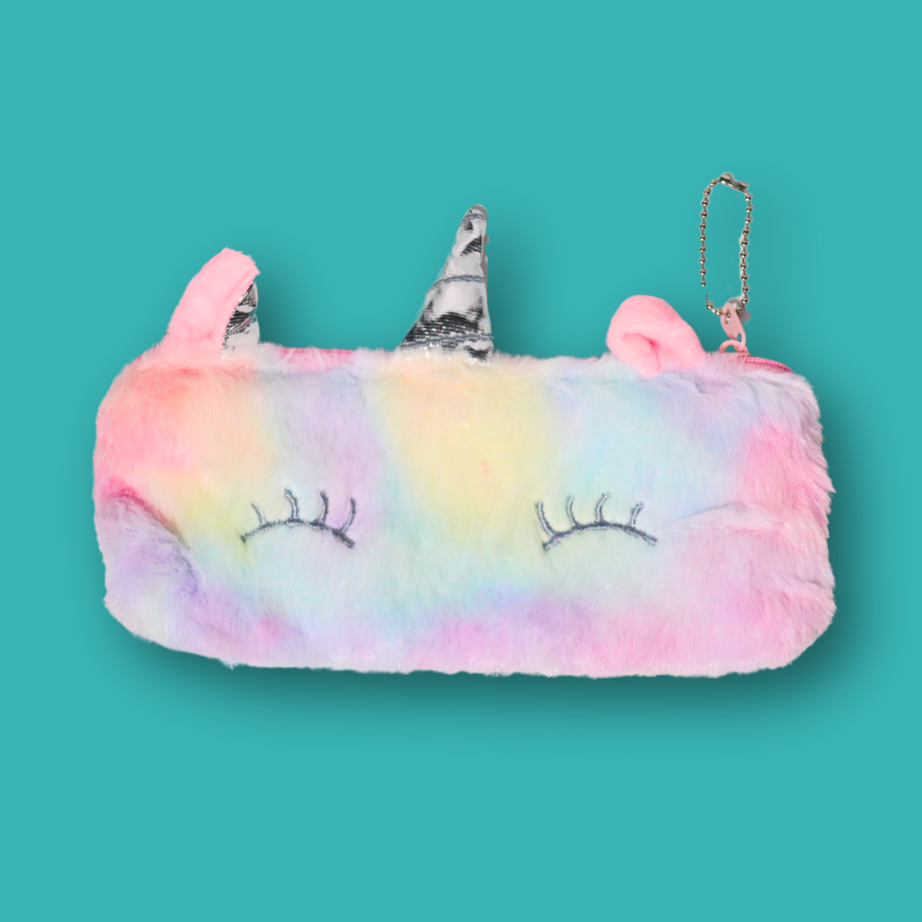 Unicorn Fur Pencil Pouch | Storage Bag for Make Up for Kids