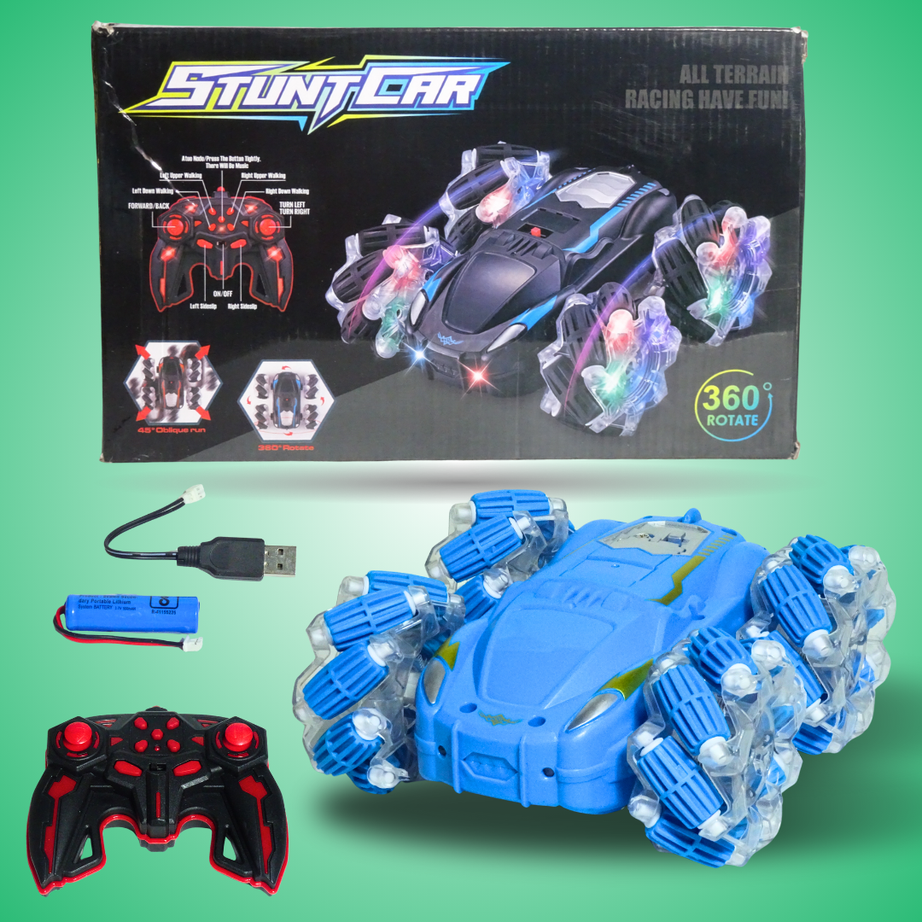 Stunt Car 360 Degree Rotate for Kids ( Random Colours)