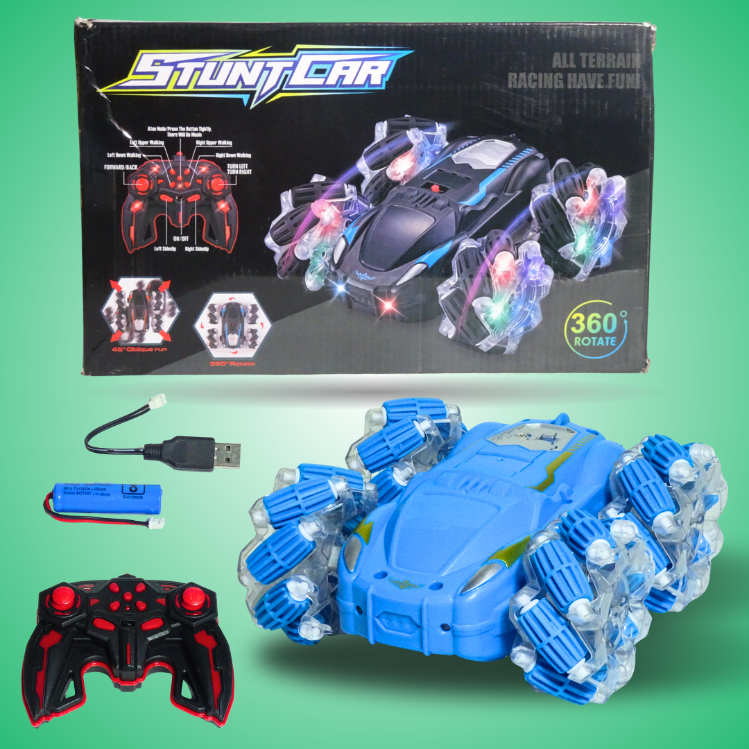 Stunt Car 360 Degree Rotate for Kids ( Random Colours)