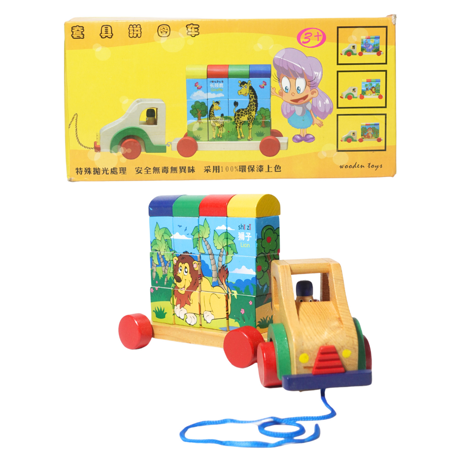 Truck with Cube Puzzle for Kids(Random design will be sent)