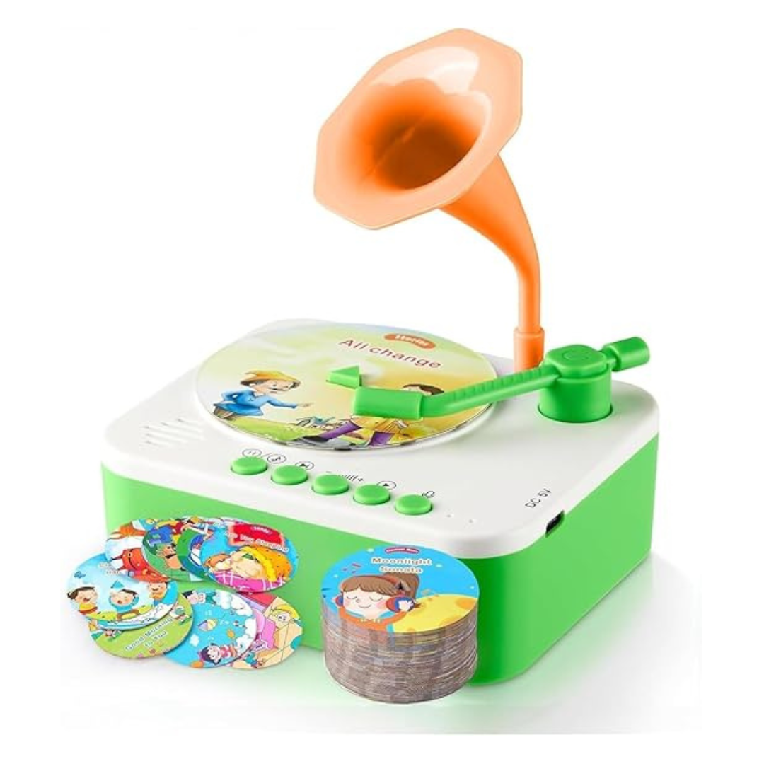 Children's Storytelling Phonograph Music Player | Kids Gramophone with 96 Cards  – KidsBestie
