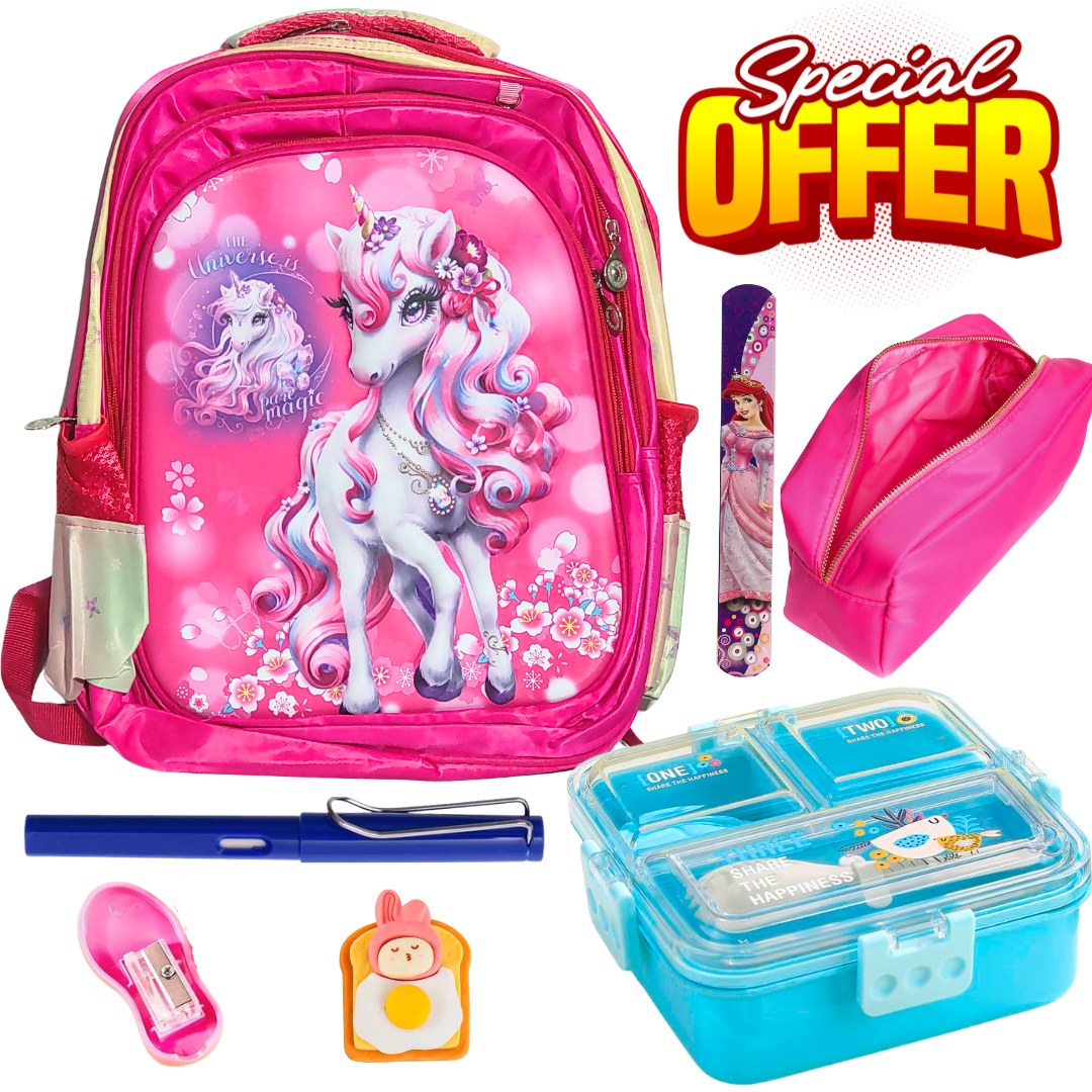 Kids School Bag and Lunch Box Combo Set for Boys and Girls | KidsBestie | KB