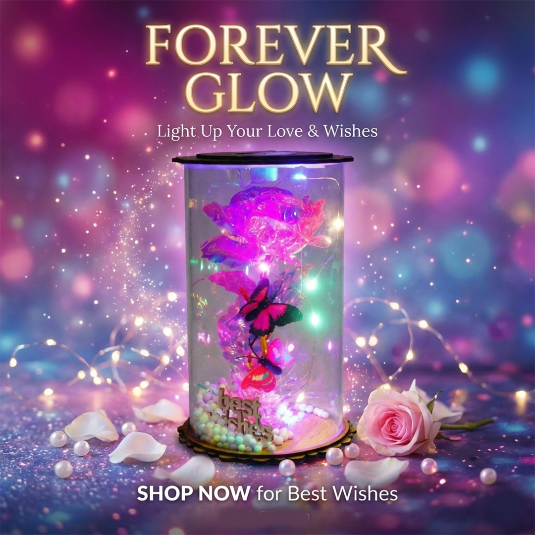 Especially For You Rose with Lights Inside a Jar | Kidsbestie