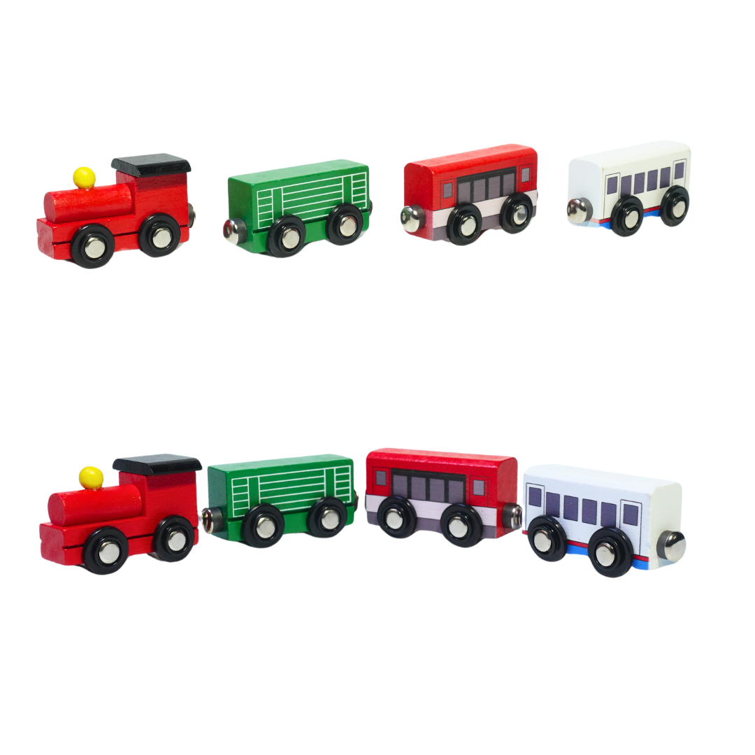 1 Magnetic Train with 4 layers for Kids Age 3+ (Random design will be send)