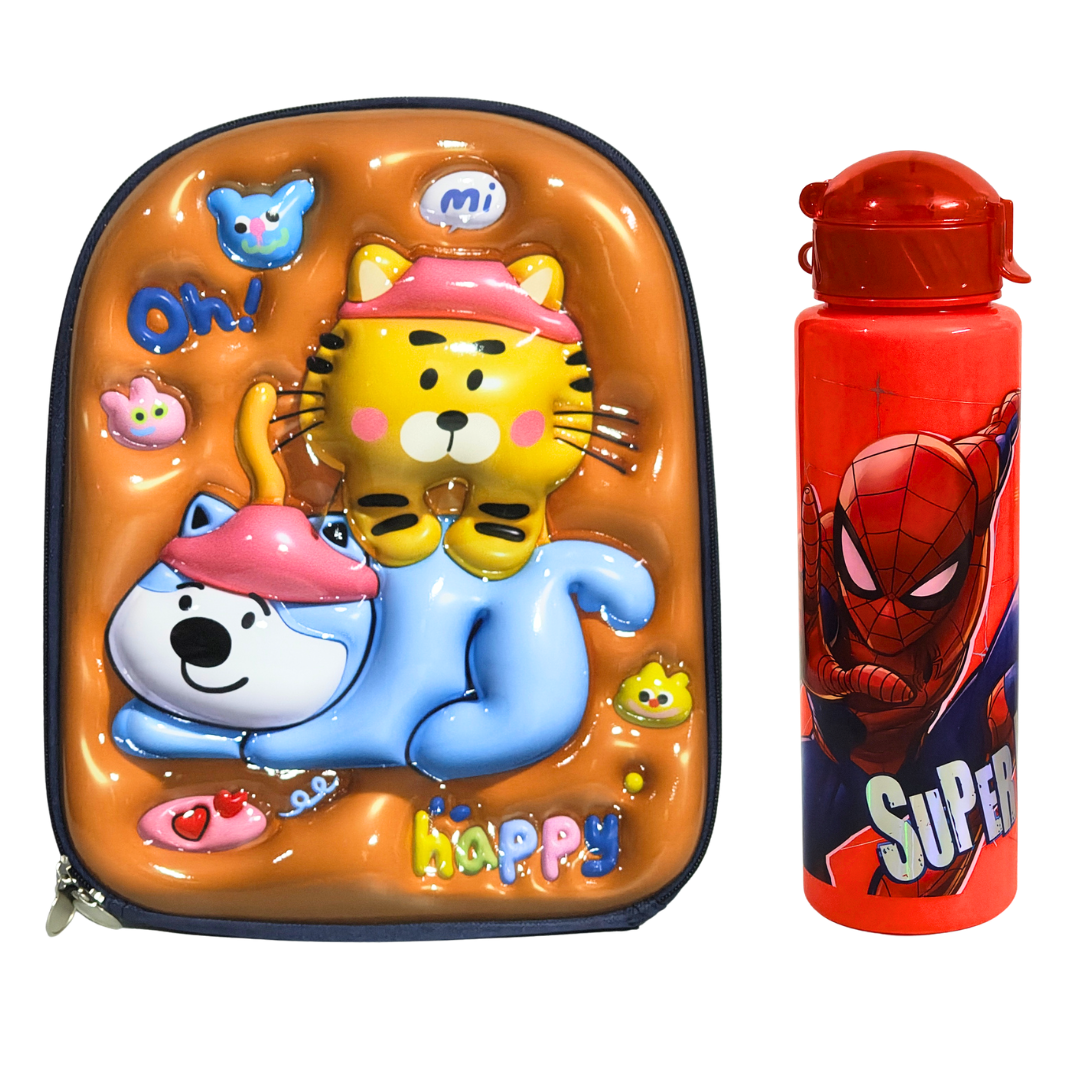 LKG & UKG Kids School Bag & Water Bottle Combo for Kids | KB
