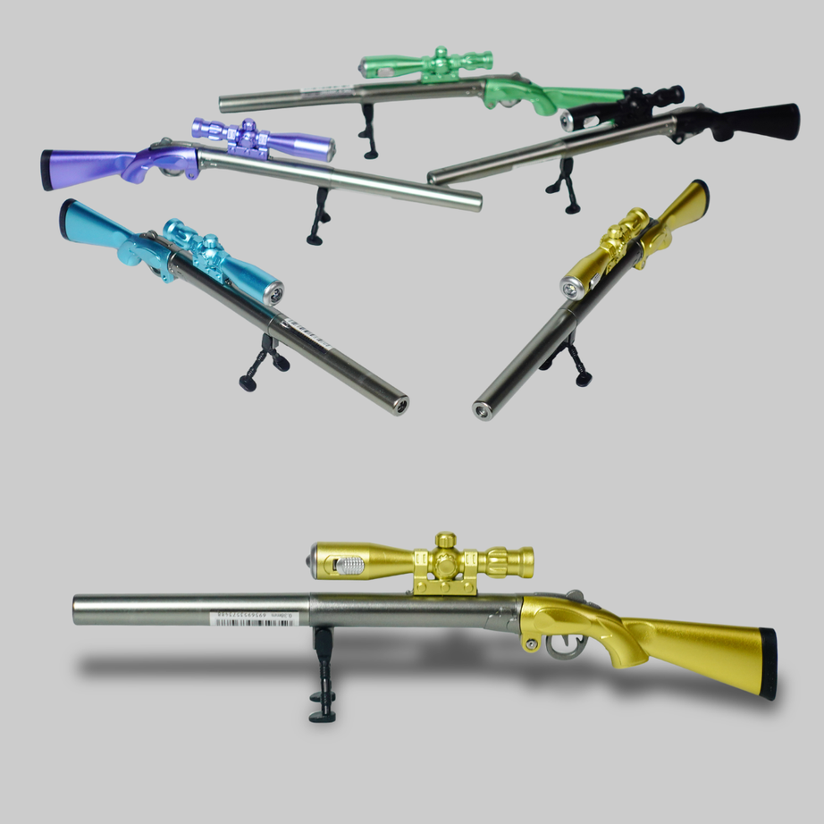 Pack of 1 Gun Pen with Torch | Multi-Function Pocket Penlight & Writing Tool