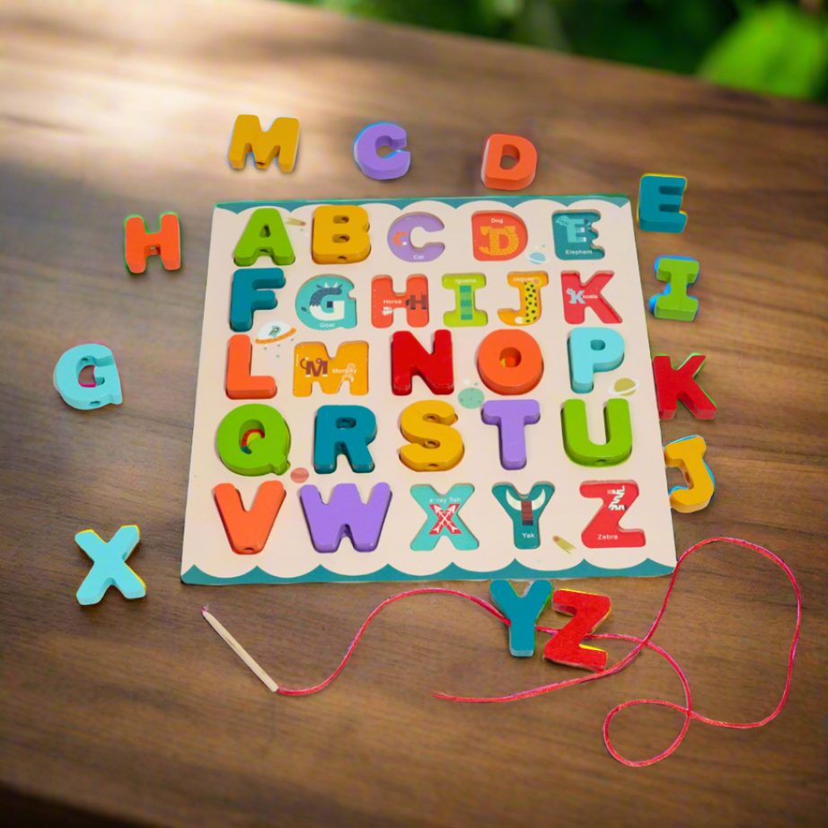 3D ALPHABETS Puzzle with Whiteboard for Kids,30*30Cm