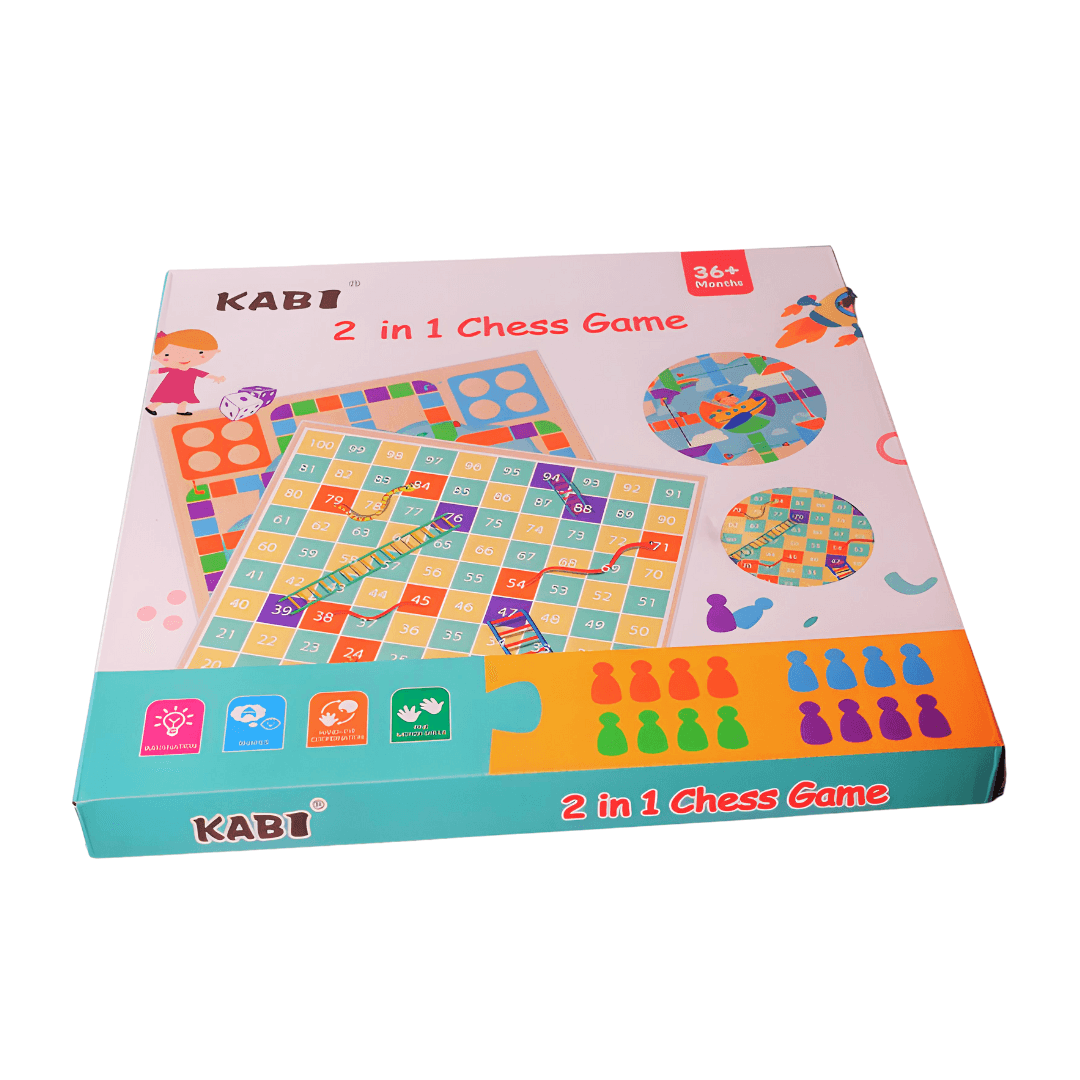 2 in 1 Chess Game for Kids Age 3+ - Kids Bestie