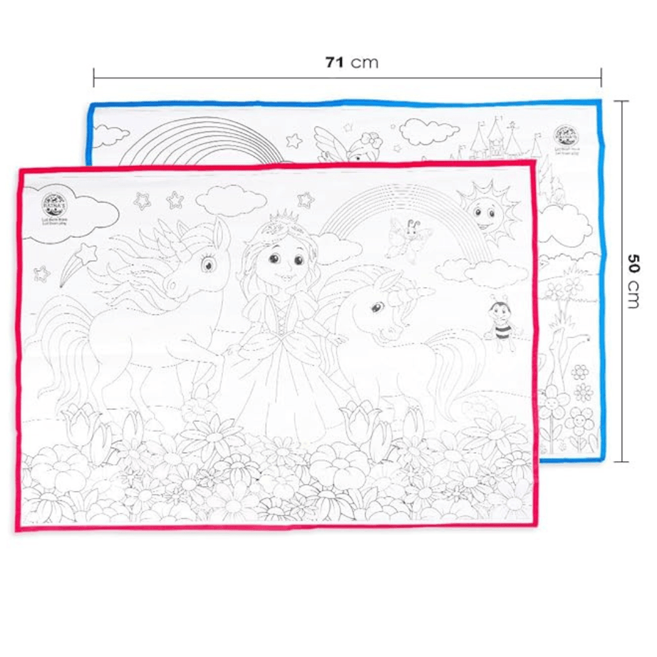 Fun & Washable Kids Coloring Mat - Reusable & Safe – Kids Bestie