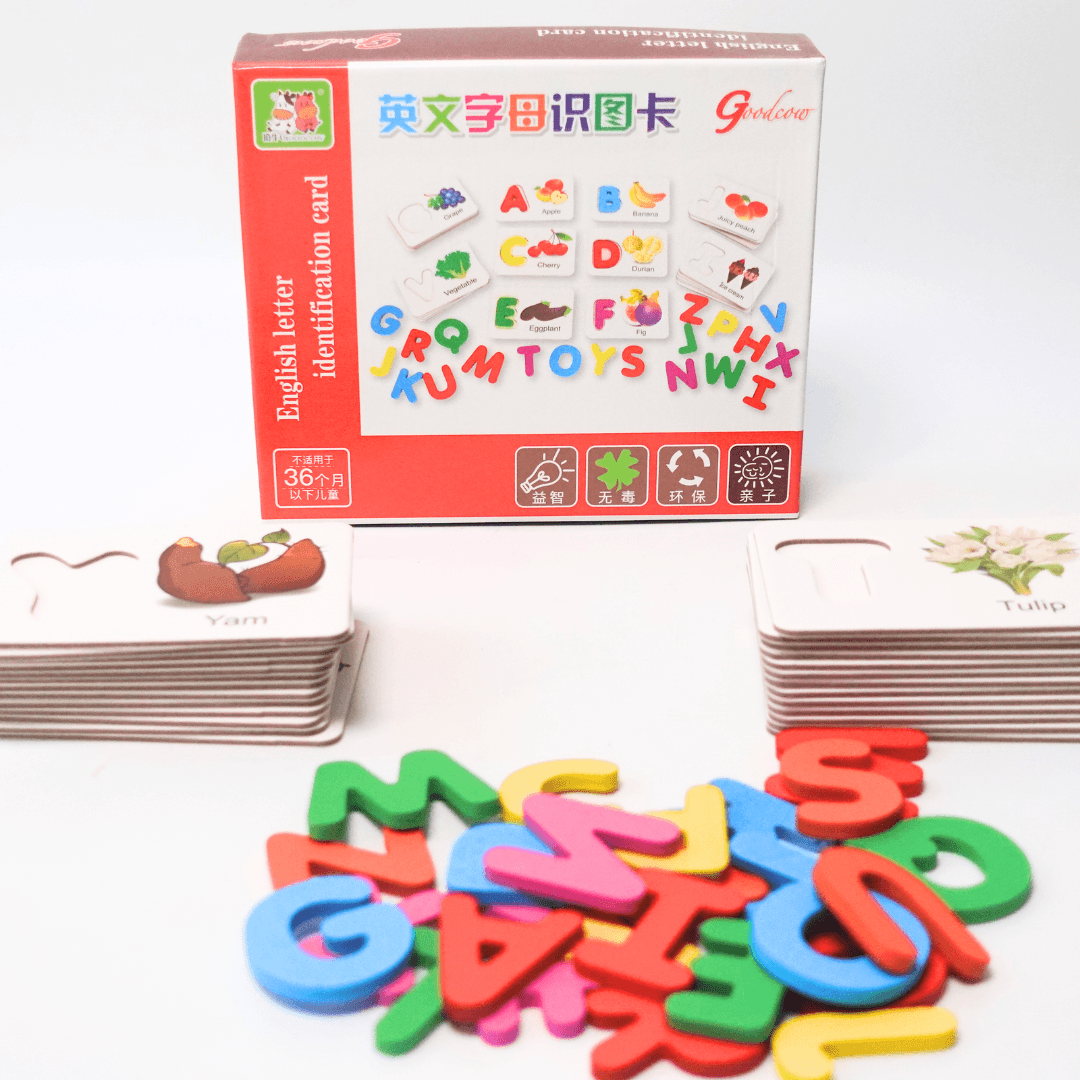 2 in 1 Letter Identification Card for Kids - Kids Bestie