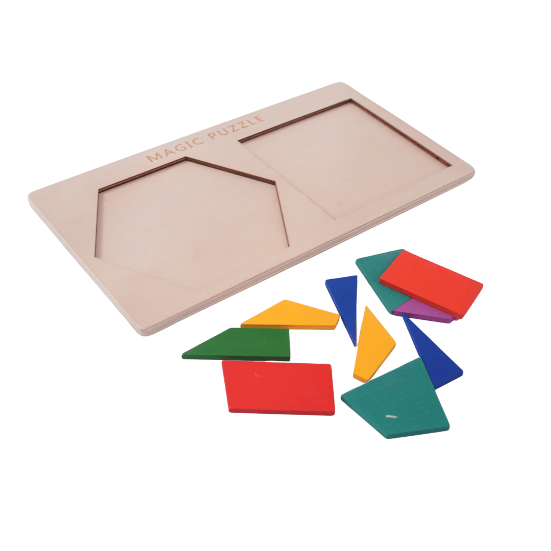 2 in 1 Hexagon Turns Square Magic Puzzle-1 - Kids Bestie
