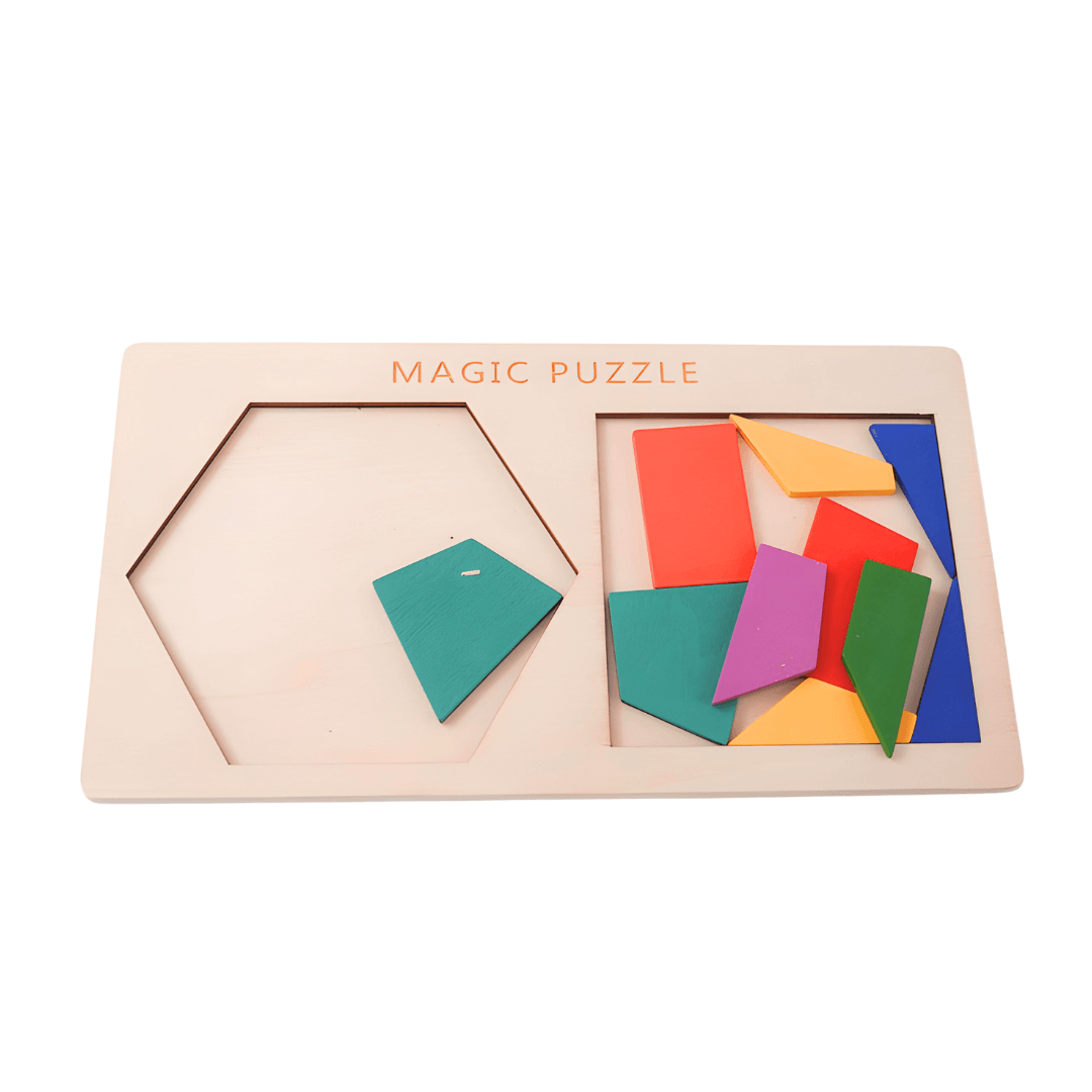 2 in 1 Hexagon Turns Square Magic Puzzle-1 - Kids Bestie