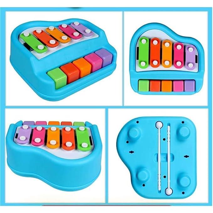 2 in 1 Piano & Xylophone with 2 Mallets - Kids Bestie