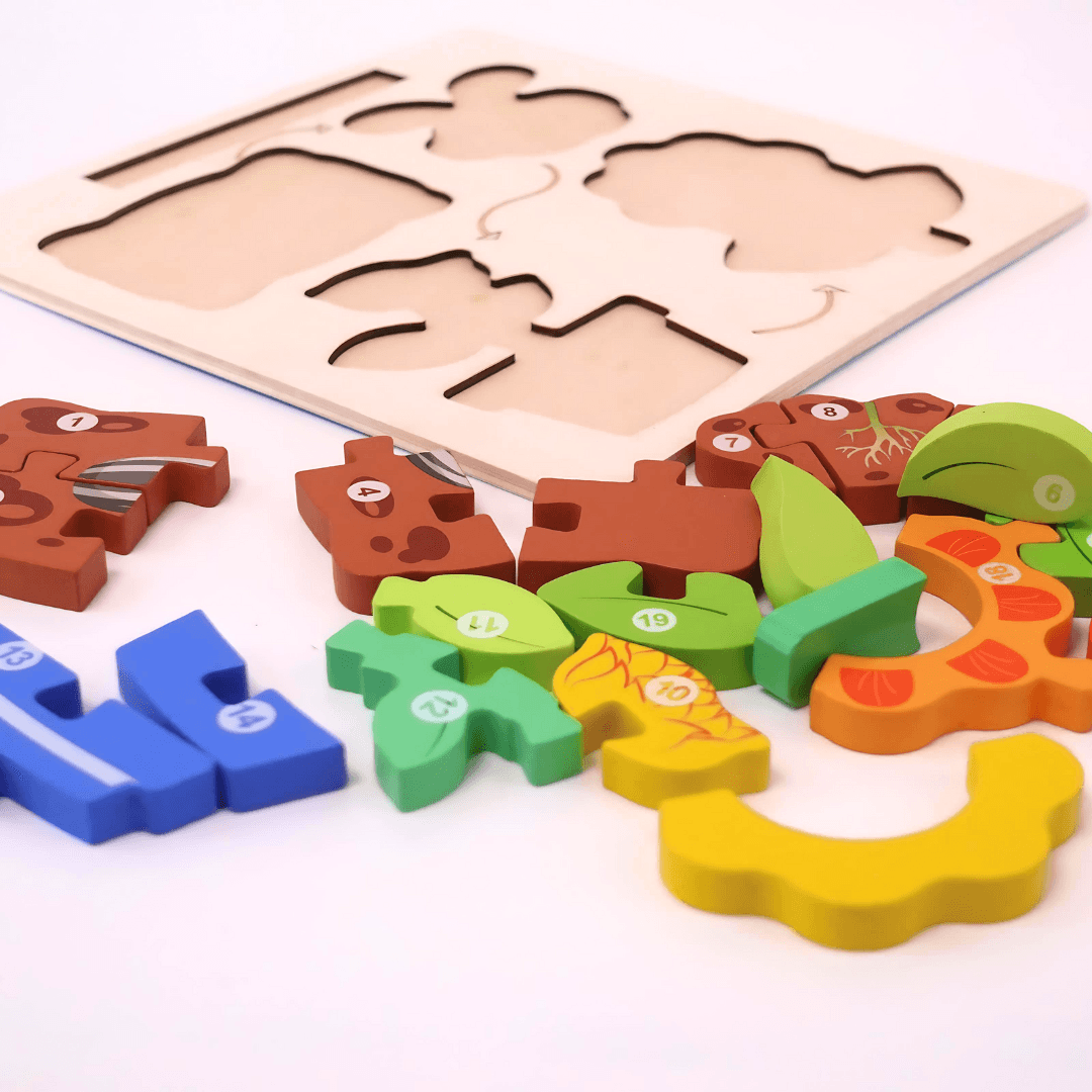 2 in 1 Puzzle-Lifecycle of Flowers+ Whiteboard, marker(Medium)-Random design will be send - Kids Bestie