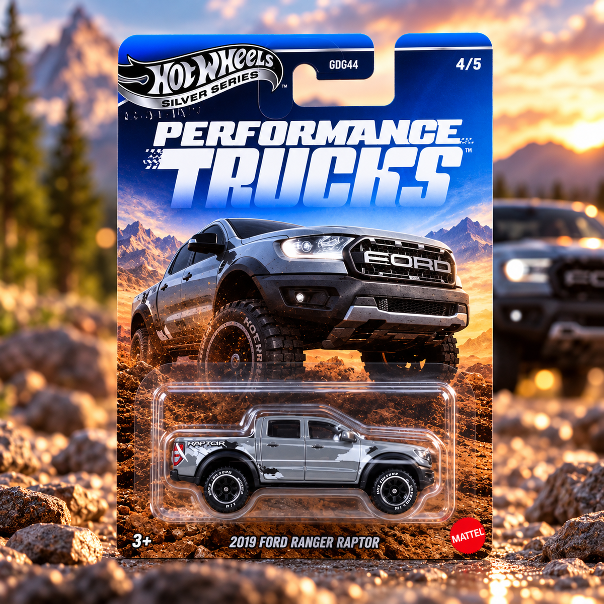 Hot Wheels Silver Series 2019 Ford Ranger Raptor – Performance Trucks Die-Cast Collectible