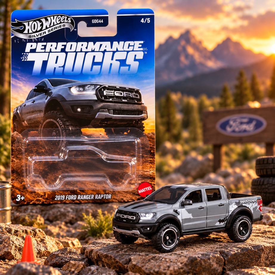 Hot Wheels Silver Series 2019 Ford Ranger Raptor – Performance Trucks Die-Cast Collectible