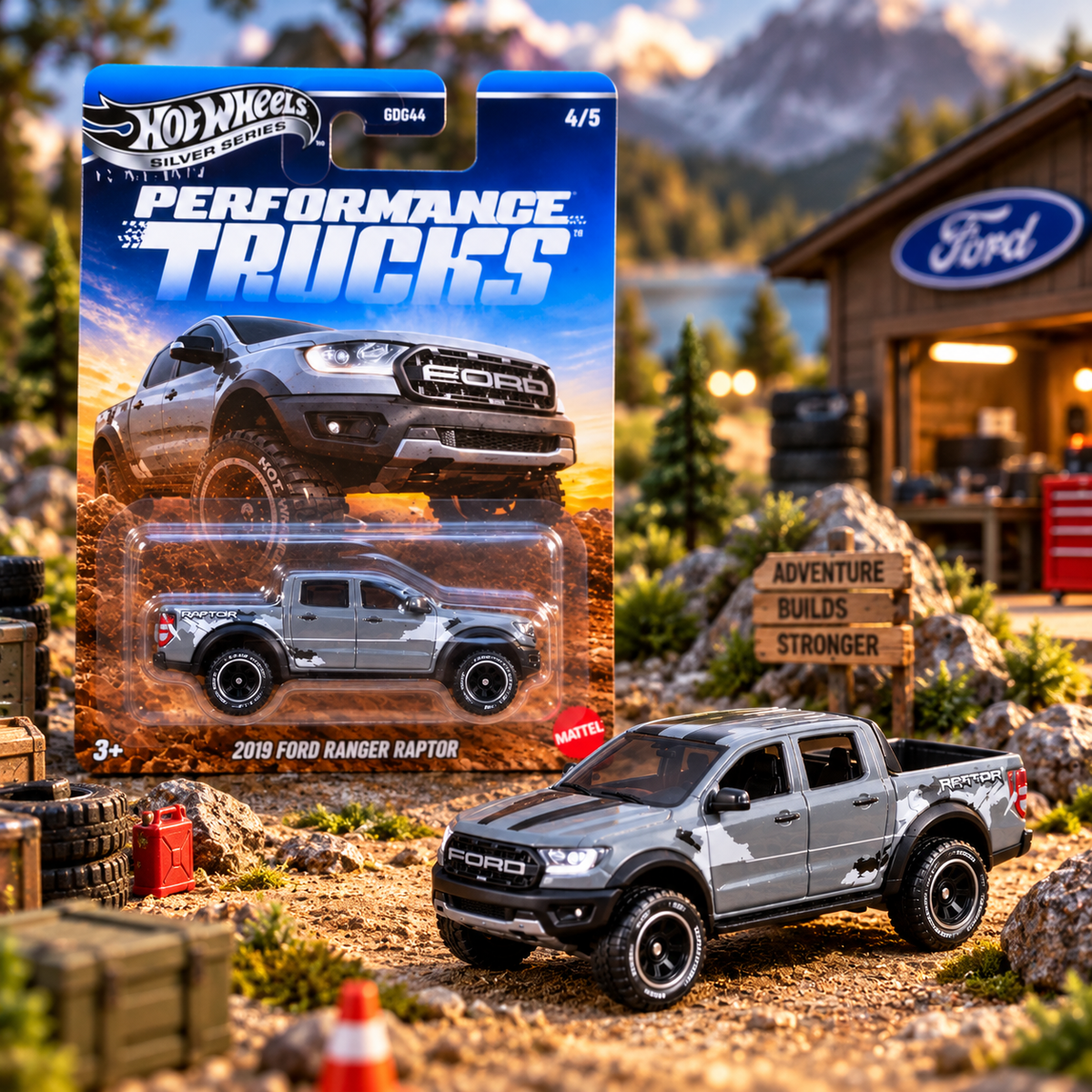 Hot Wheels Silver Series 2019 Ford Ranger Raptor – Performance Trucks Die-Cast Collectible