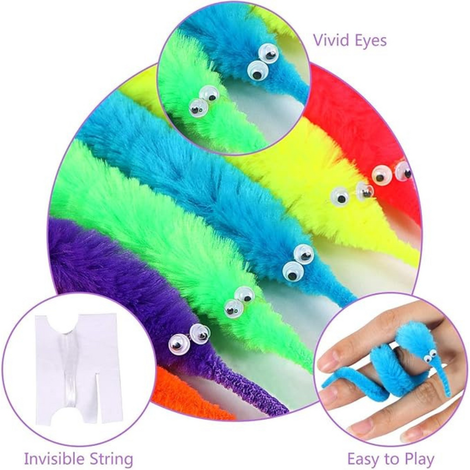 2024's Fuzzy Worm Toy for Children, Worm on a String