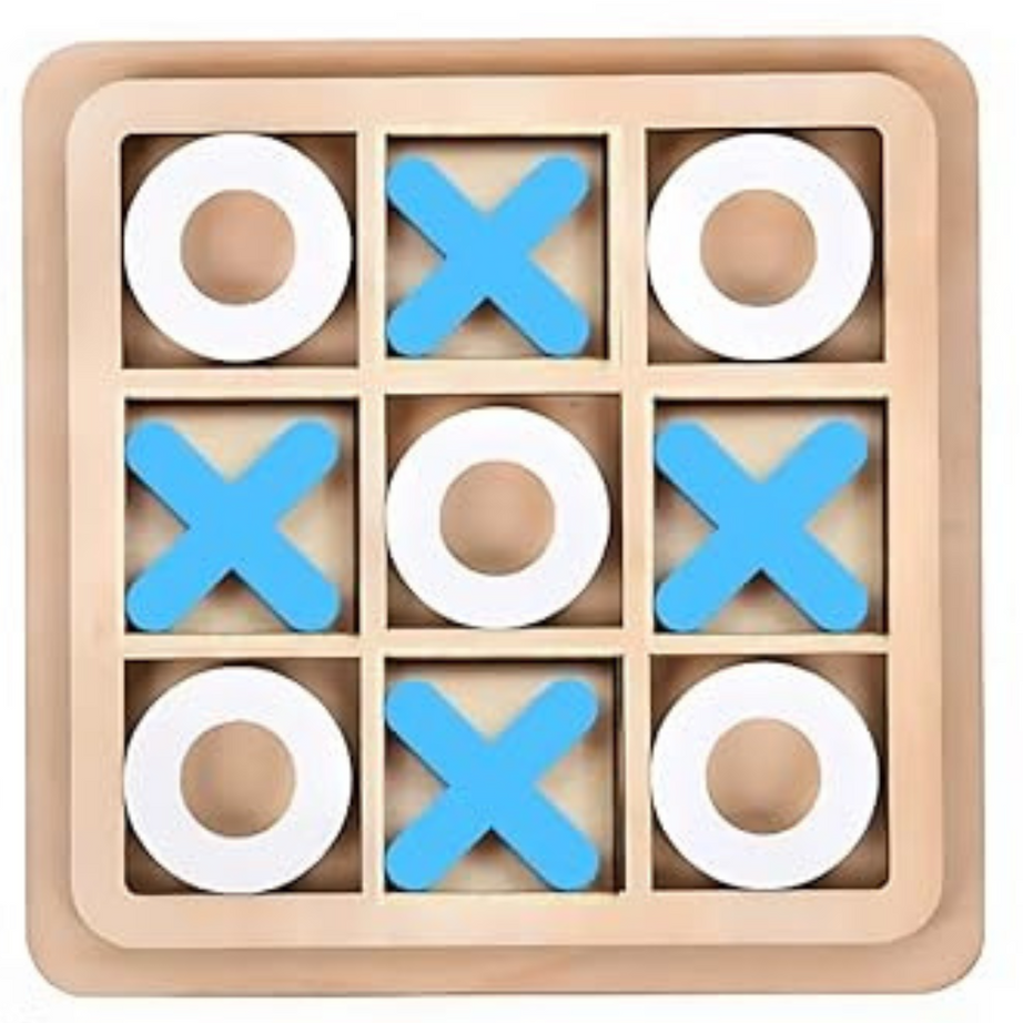 Wooden Big Tic Tac Toe – Classic XOXO Board Game