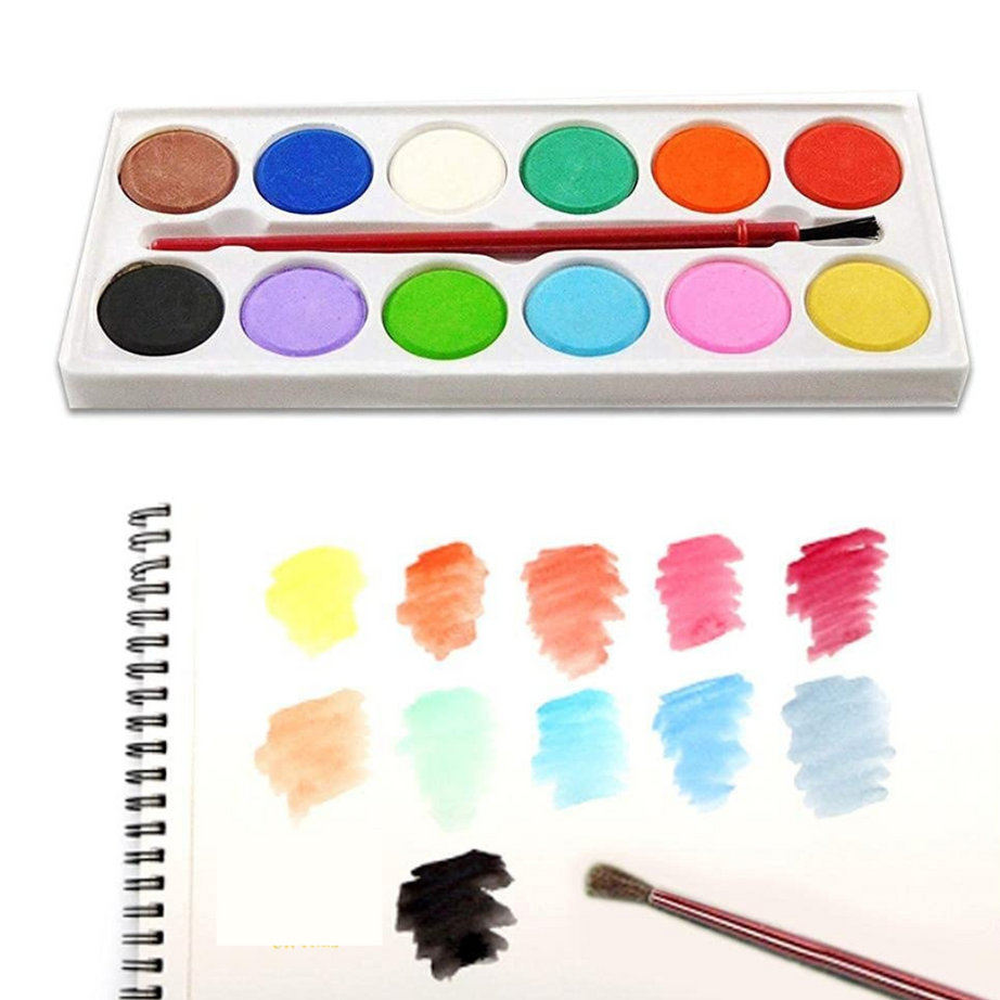 Mini Painting Set – 12 Colors + Brush | KidsBestie