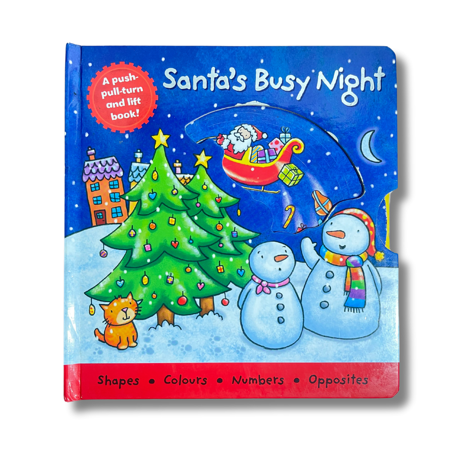 Santa's Busy Night – A Push, Pull, Turn Board Book | KidsBestie | kb2357
