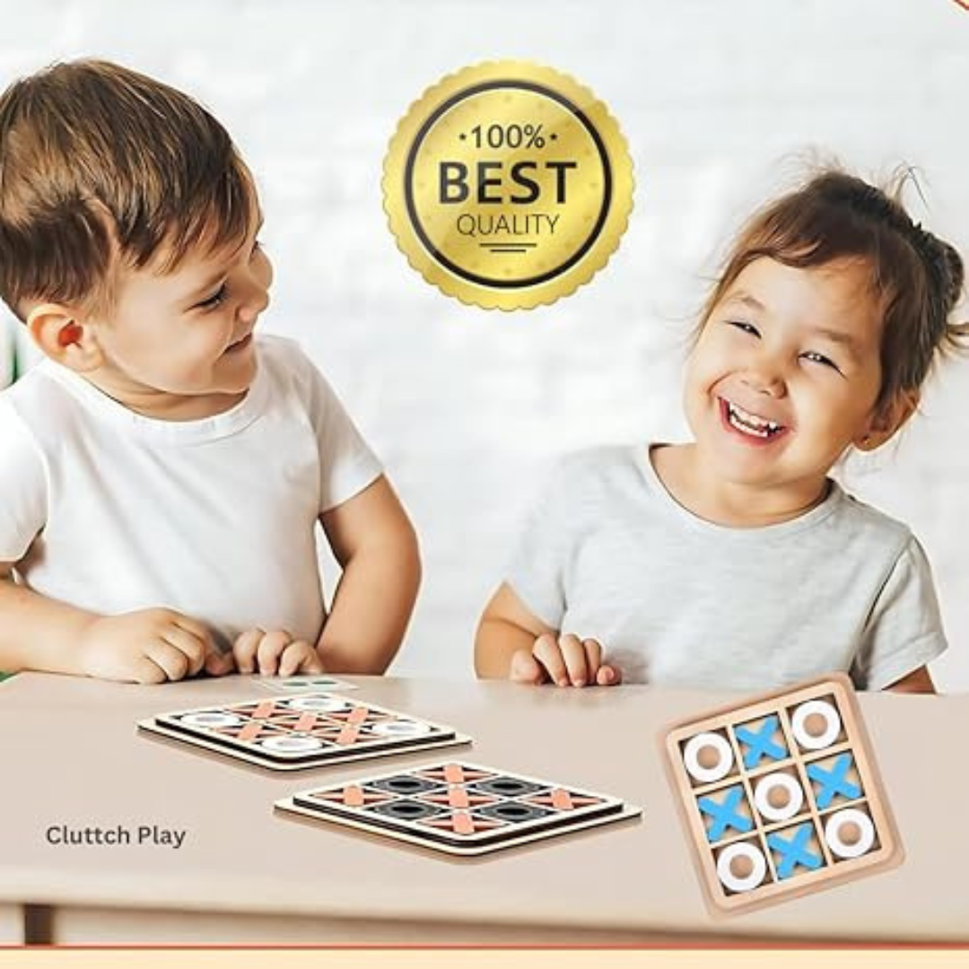 Wooden Big Tic Tac Toe – Classic XOXO Board Game