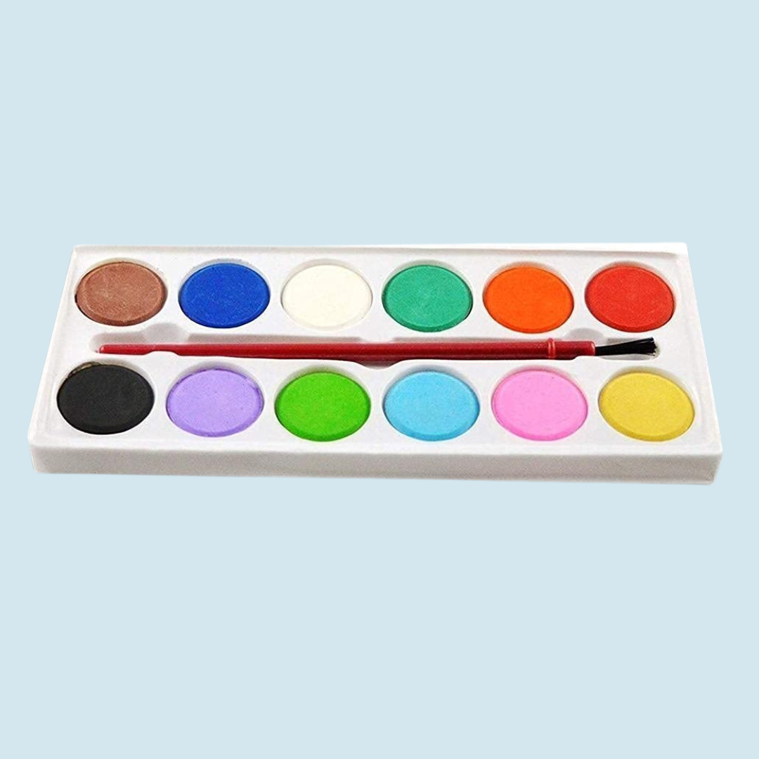 Mini Painting Set – 12 Colors + Brush | KidsBestie