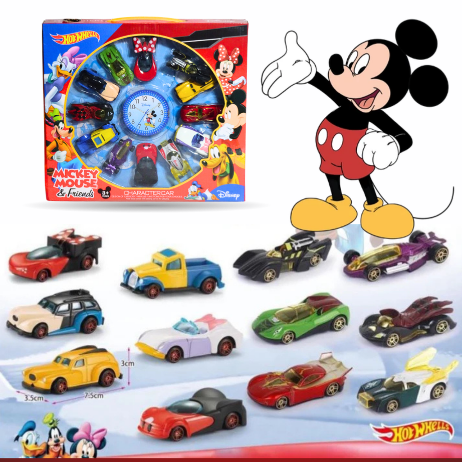 Mickey Mouse & Friends Hot Wheels Car Pack – Set of 12