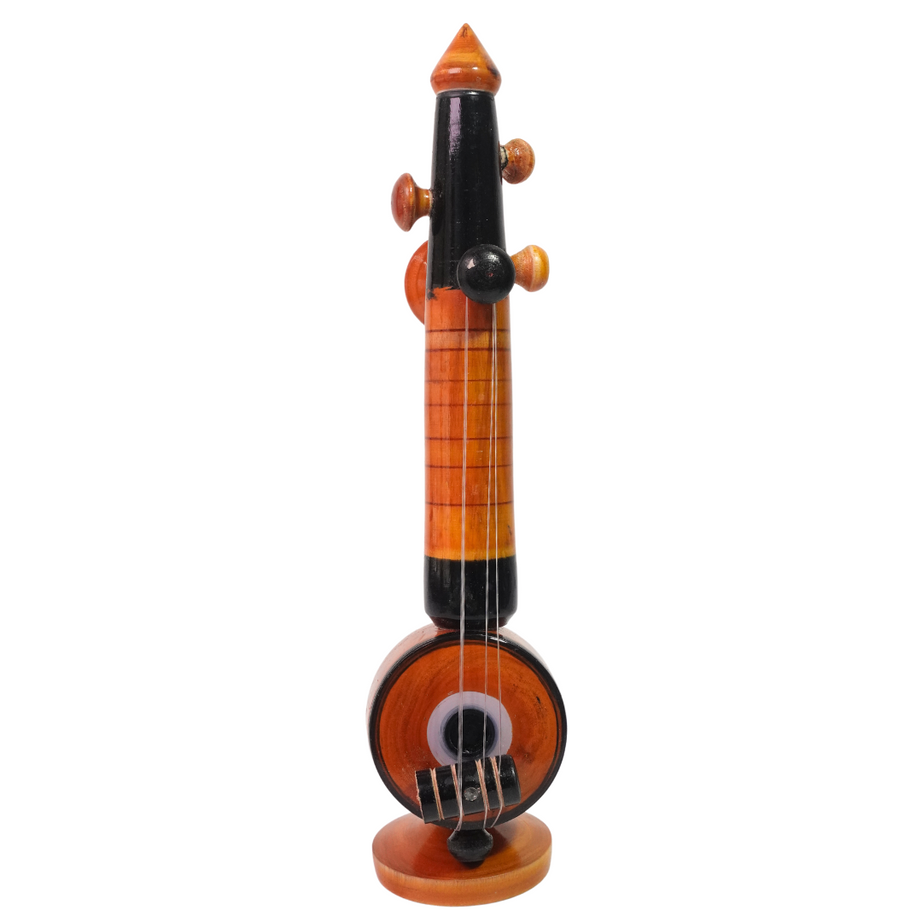 Small Wooden Veena Home Decor Showpiece