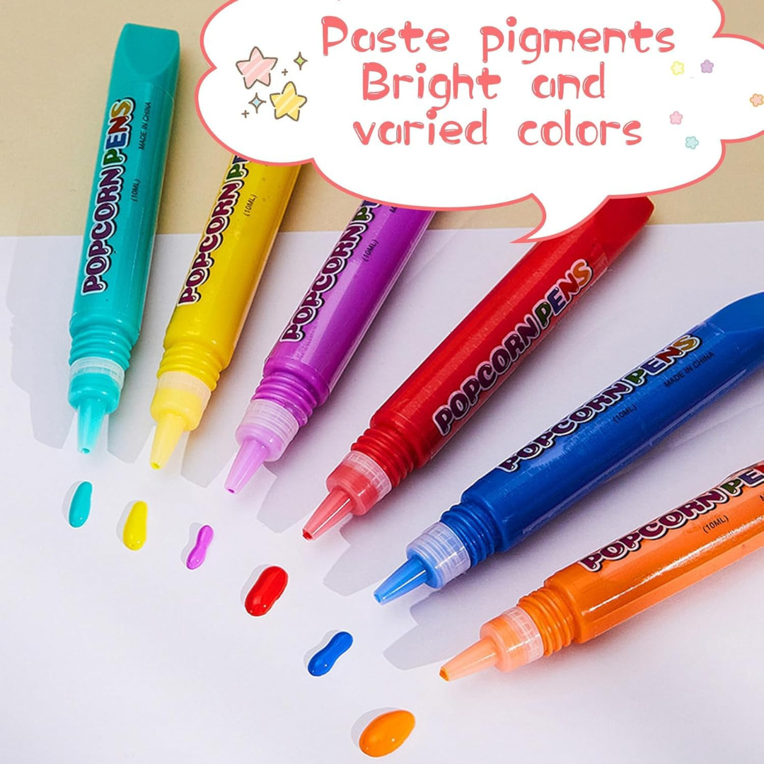 Popcorn Pens for Kids | Cute Stationery Gift | Smooth Writing Color Pen | Fun School Supplies