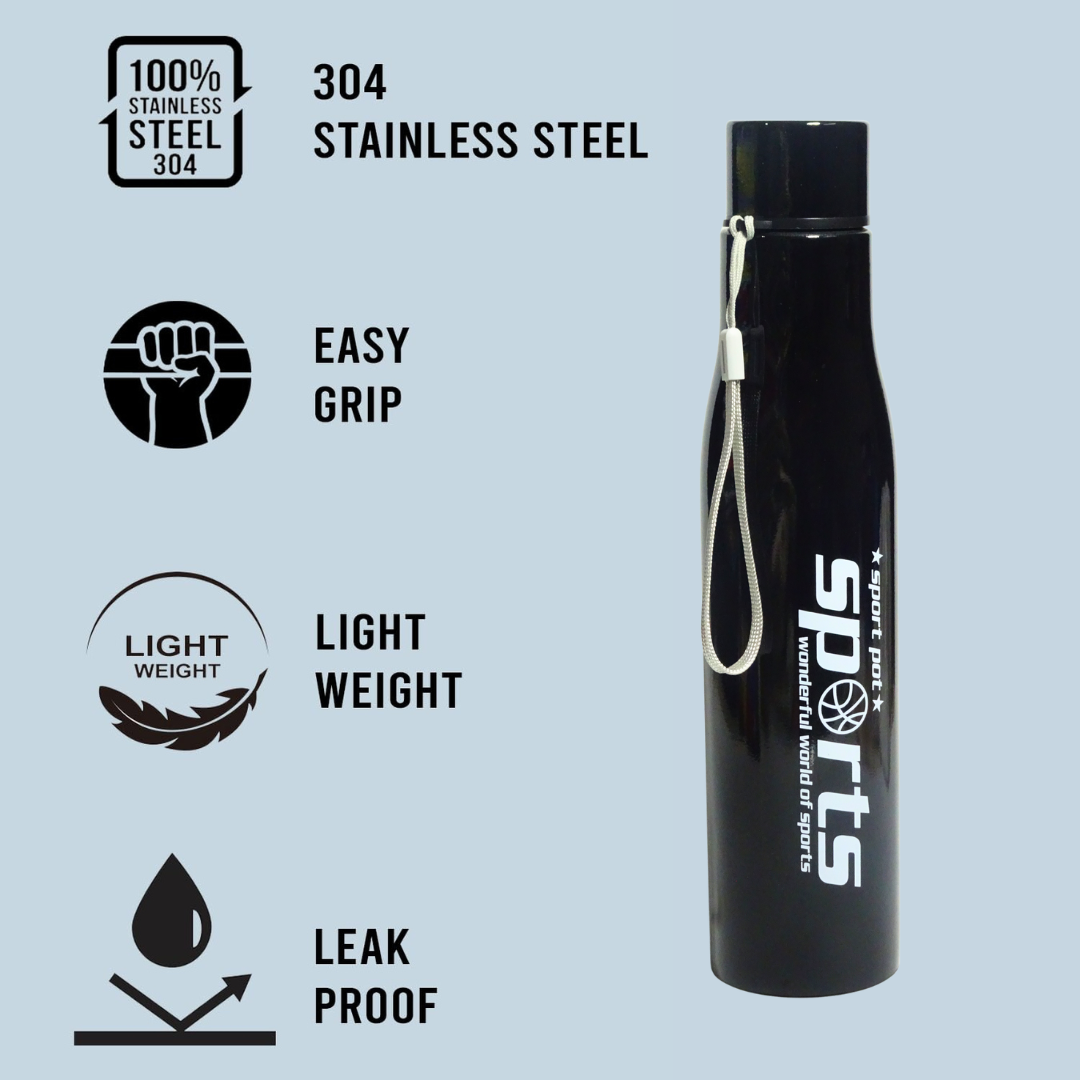 Sports Water Bottle – 1000 ml - Stay Hydrated On the Go! (Random colors)