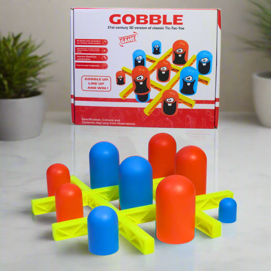 Gobble Board Game, Tic Tac Toe Game for 2+