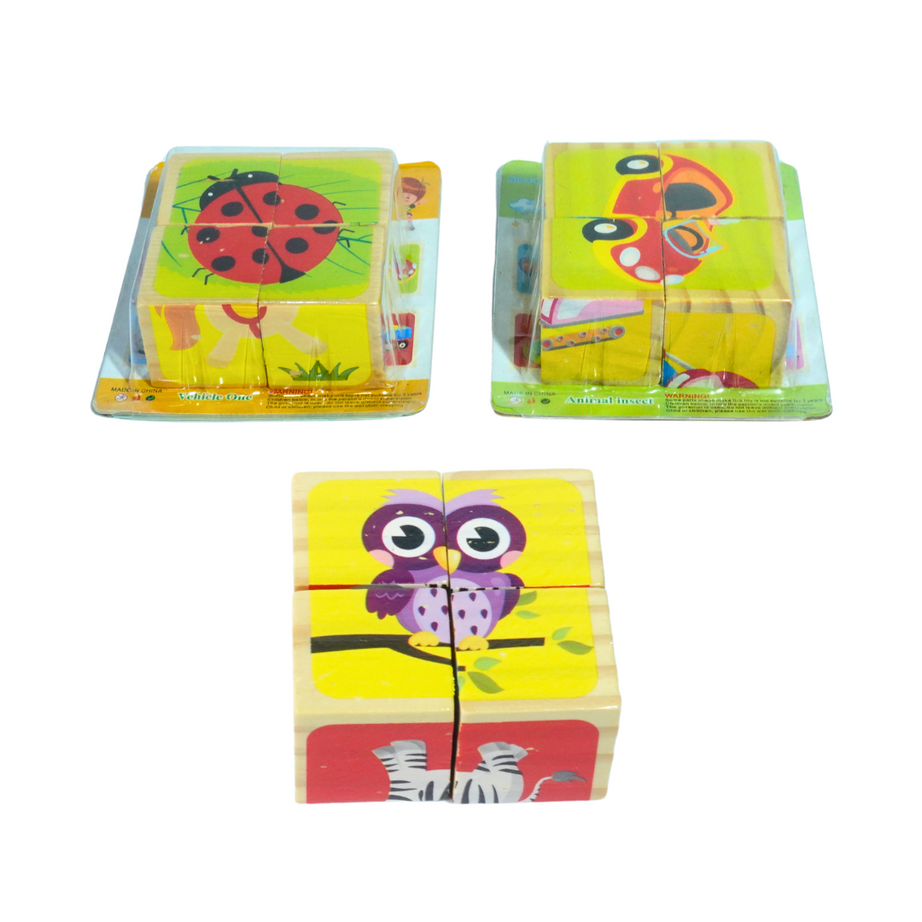 Four Sides Draw Mini, 3D Wooden Puzzle for Kids-1 (Random design will be send)