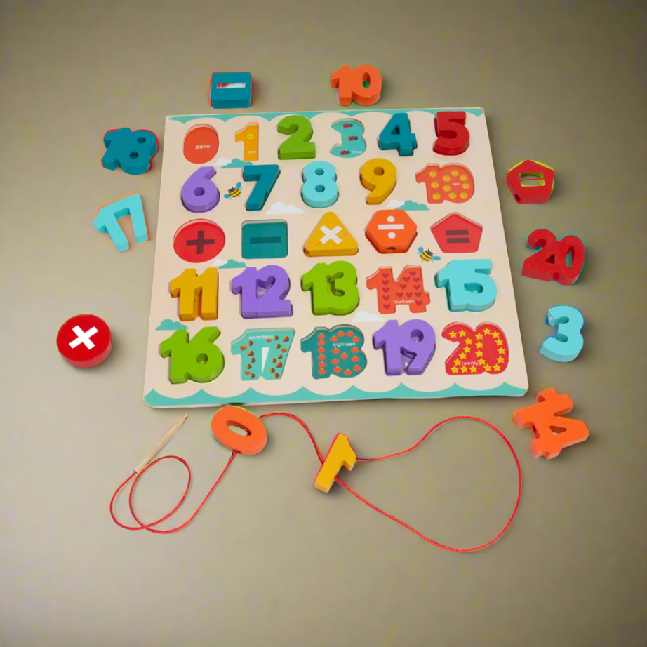 3D Numbers Puzzle with Whiteboard for Kids,30*30Cm