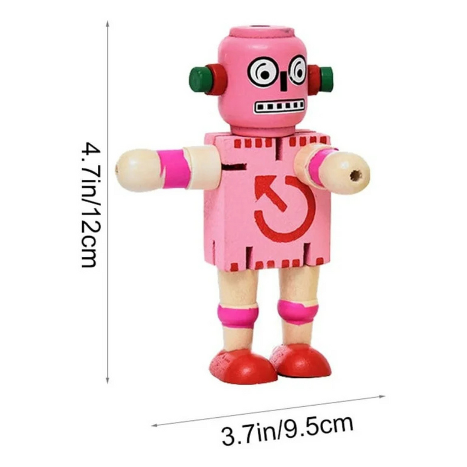 Wooden Robot Toy for Kids(Random Colour)